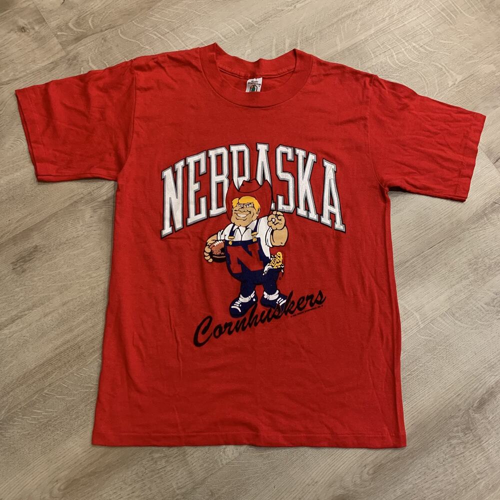 Vintage 80s University of Nebraska Cornhuskers 1989 T-Shirt Men's Medium M USA